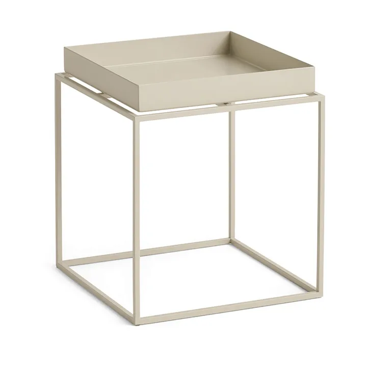 Tray Table mittelhoher Beistelltisch - Warmes Beige, 30x30x34 cm - HAY