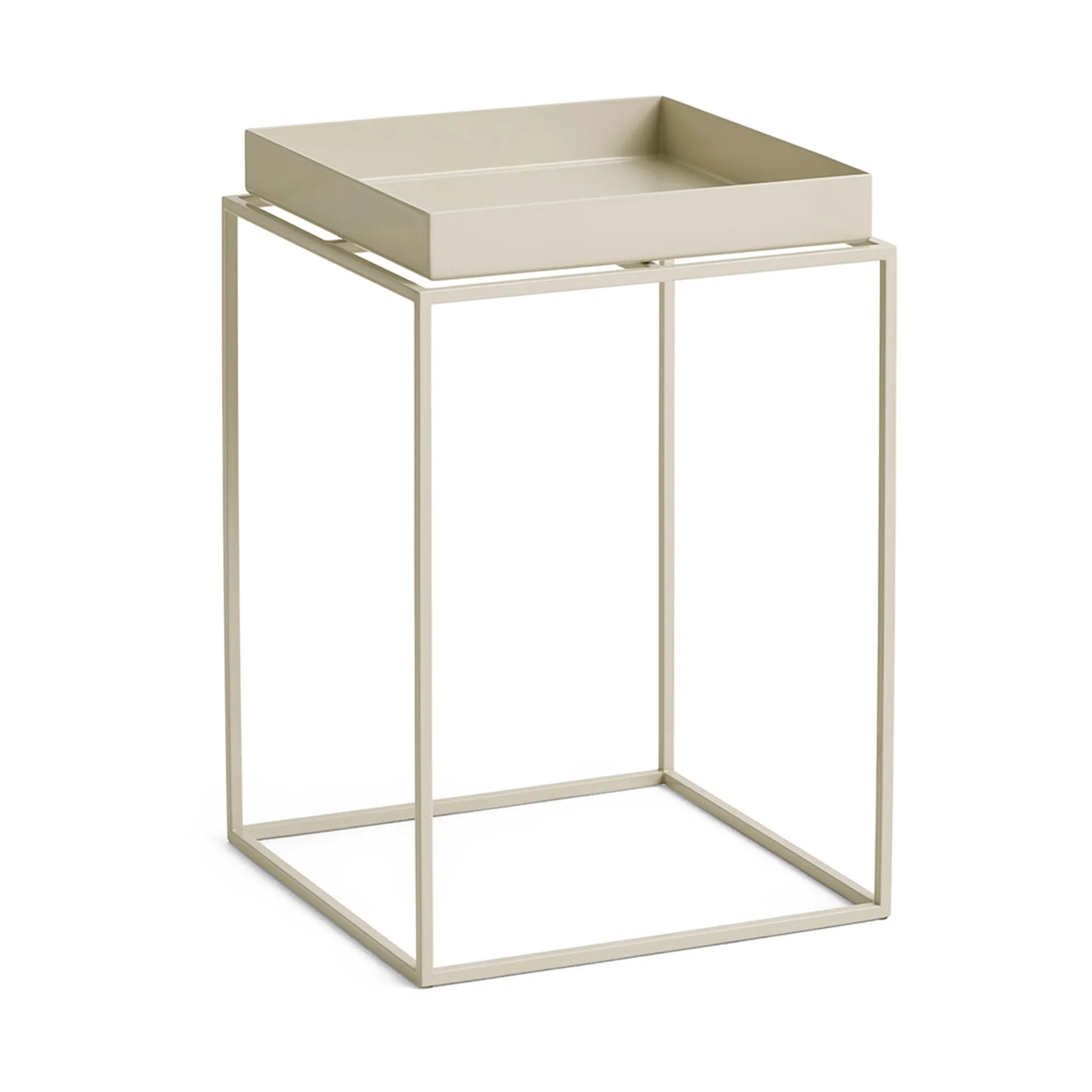 Tray Table mittelhoher Beistelltisch, Warmes Beige, 30x30x44 cm HAY