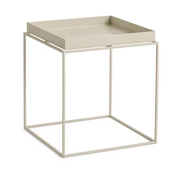 Tray Table mittelhoher Beistelltisch - Warmes Beige, 40x40x44 cm - HAY