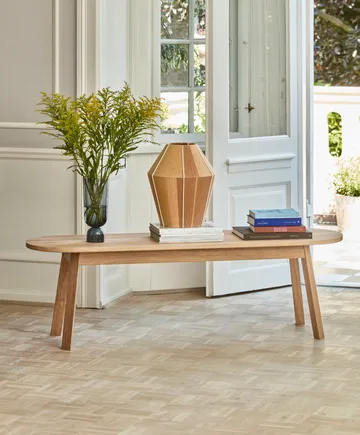 Triangle Leg Bank - water-based lacquered oak, 150 cm - HAY