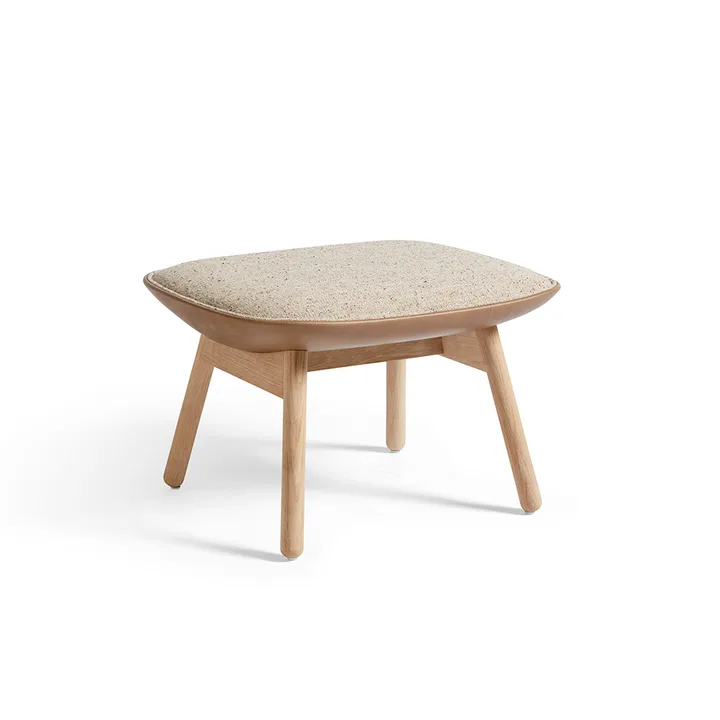 Uchiwa Fußhocker - Bolgheri lgg60 melange-Rückseite sense nougat Leder - HAY