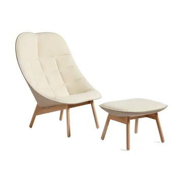 Uchiwa Fußhocker - Cream A5-Eiche-Canvas 244 - HAY