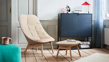 Uchiwa Fußhocker - Cream A5-Eiche-Canvas 244 - HAY