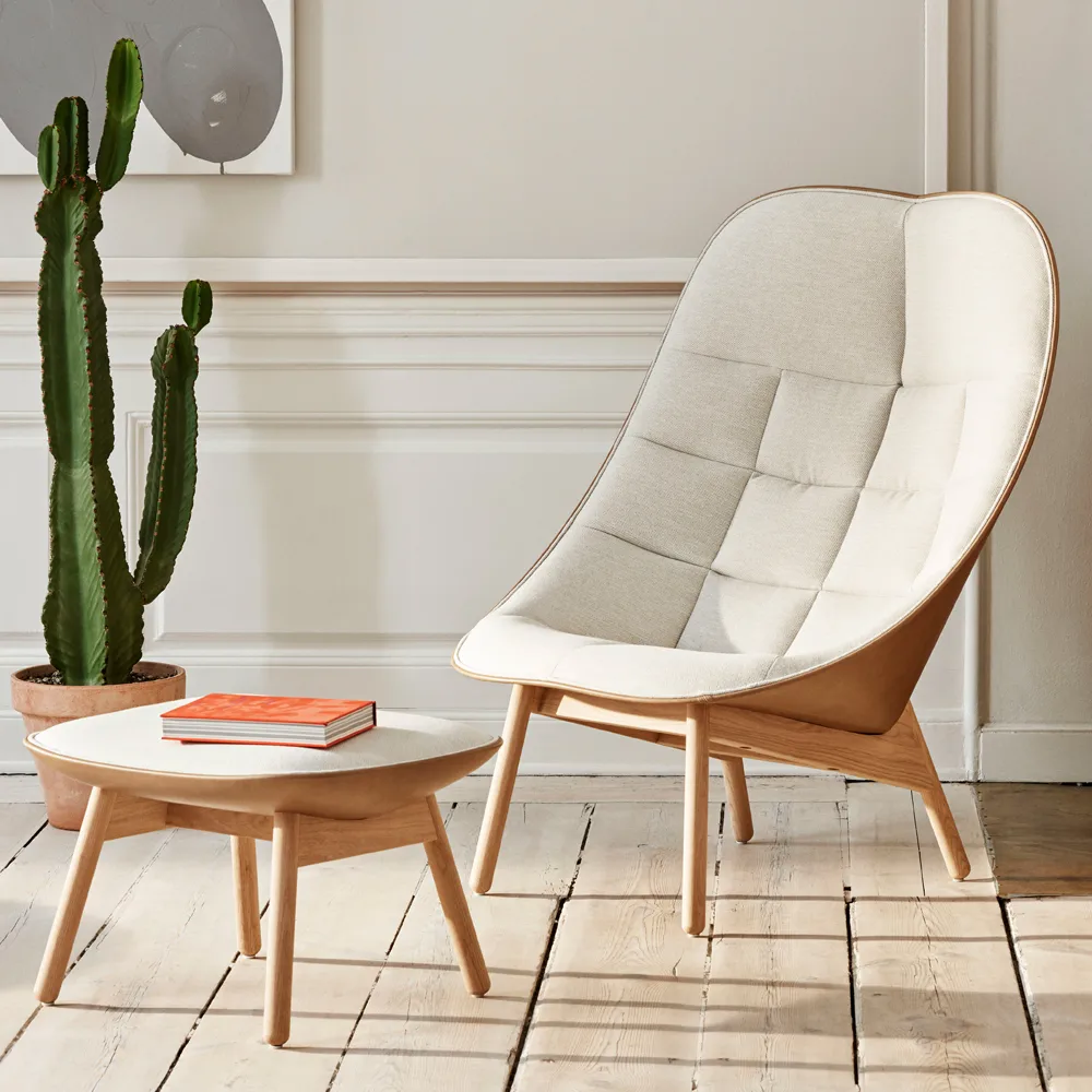 Uchiwa Quilt Loungesessel, Bolgheri lgg60 melange-Eiche-sense nougat HAY