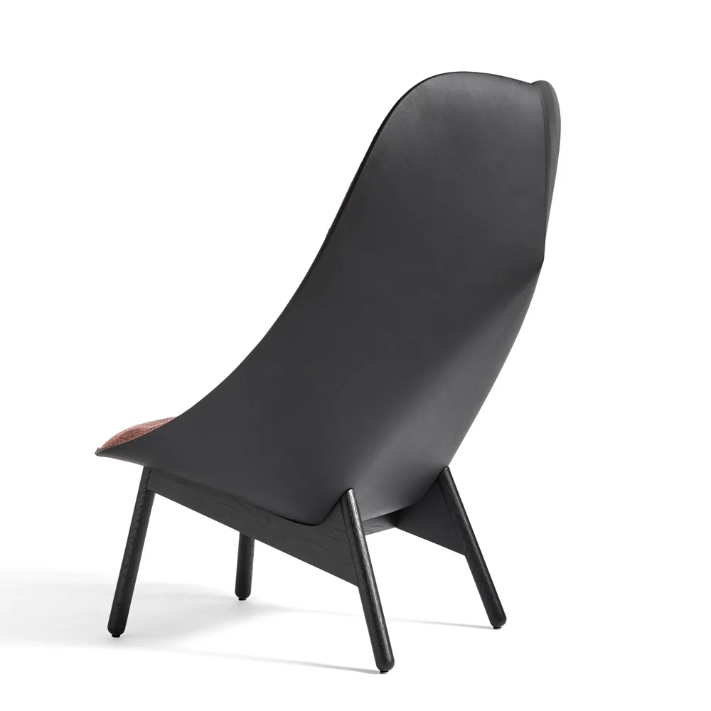 Uchiwa Quilt Loungesessel, Magnesium-Eiche-Rückseite lola warm grey HAY