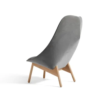 Uchiwa Quilt Loungesessel - Magnesium-Eiche-Rückseite lola warm grey - HAY