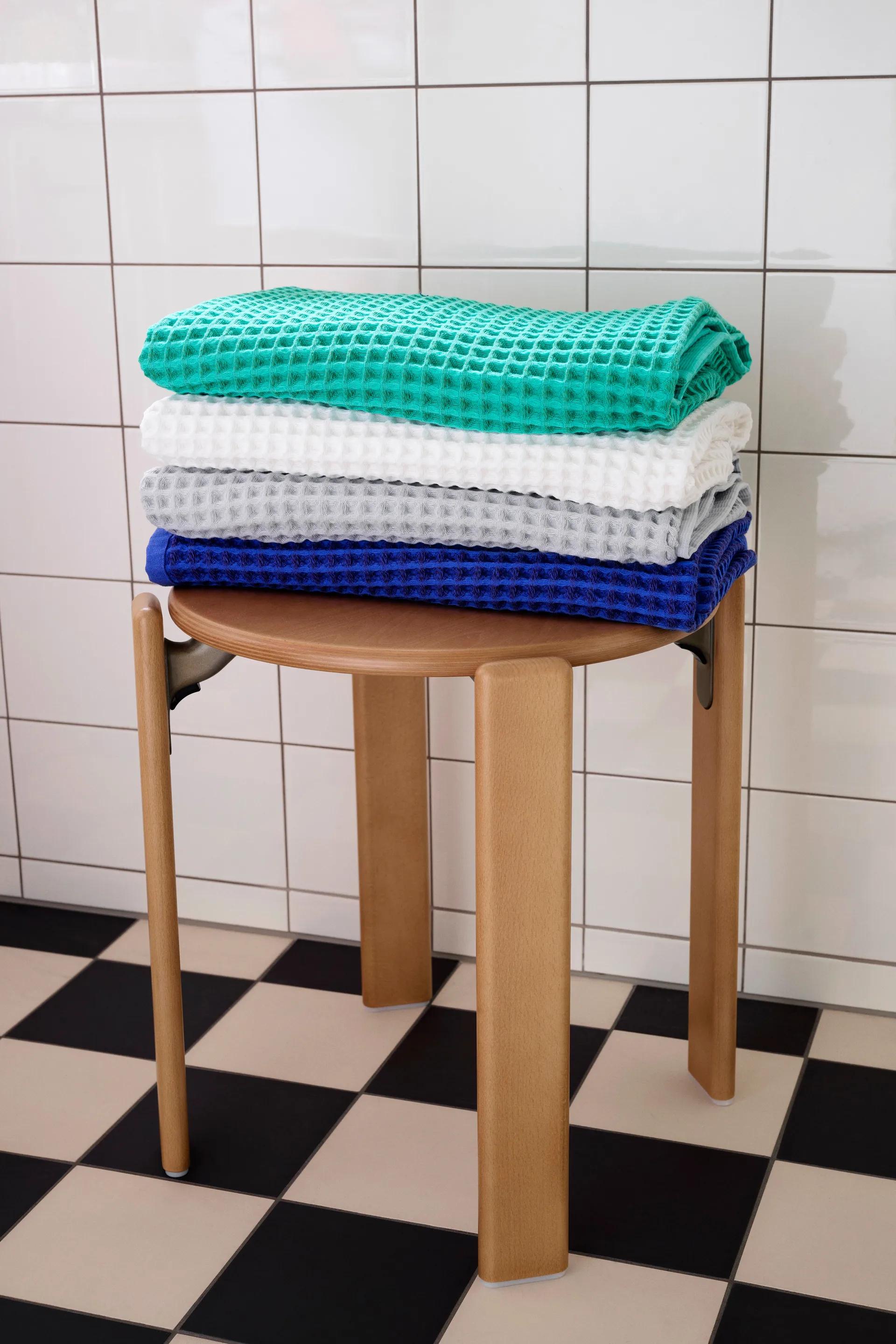 Waffle Badetuch 70 x 140cm, Grey HAY