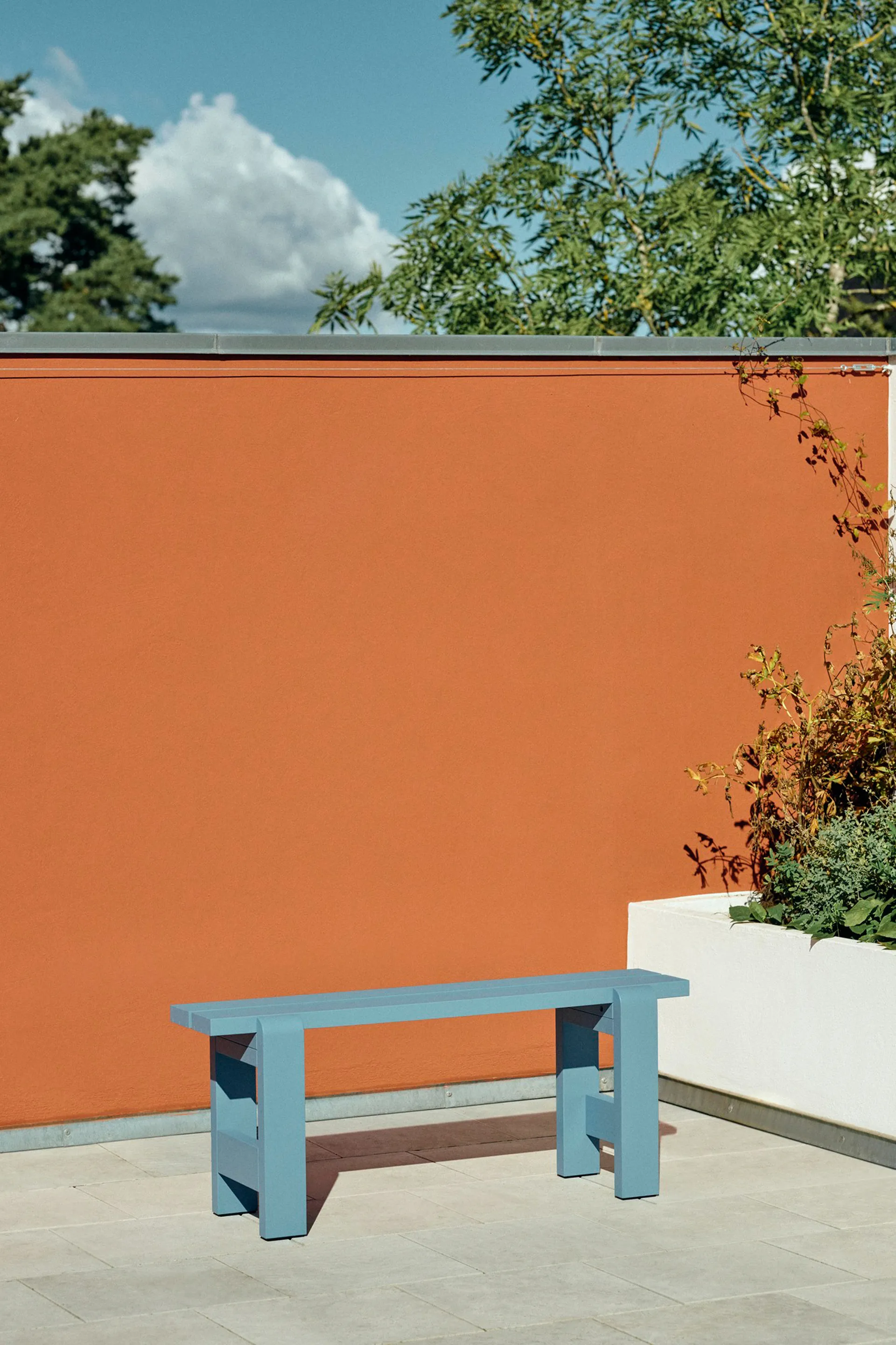 Weekday Bank 111x23 cm Kiefernholz lackiert, Azure blue HAY