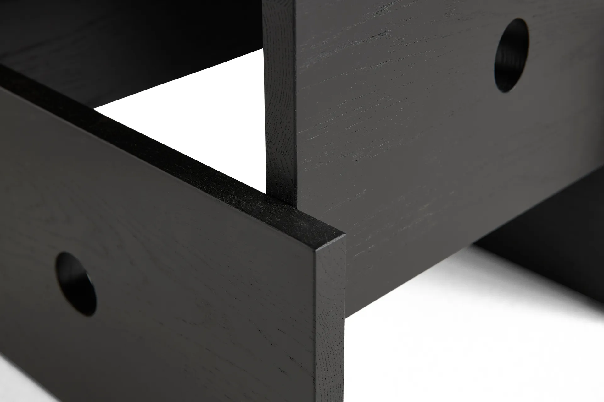 Wood Box Sofatisch, Schwarz lackierte Eiche HAY