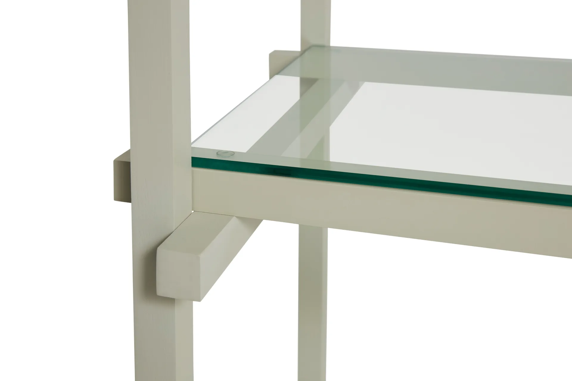 Woody Column Wandregal, Buche-clear glass, low HAY