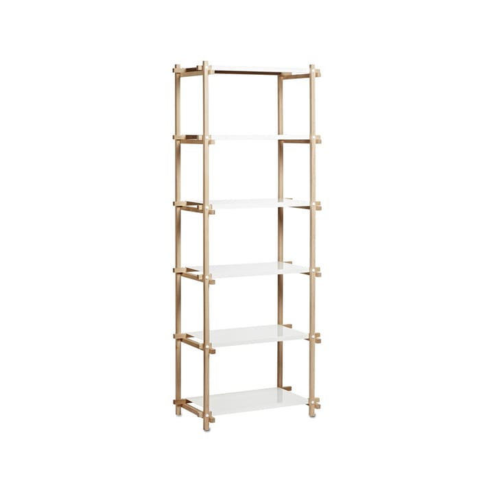 Woody Column Wandregal, Oak-white lacquered shelf, high HAY