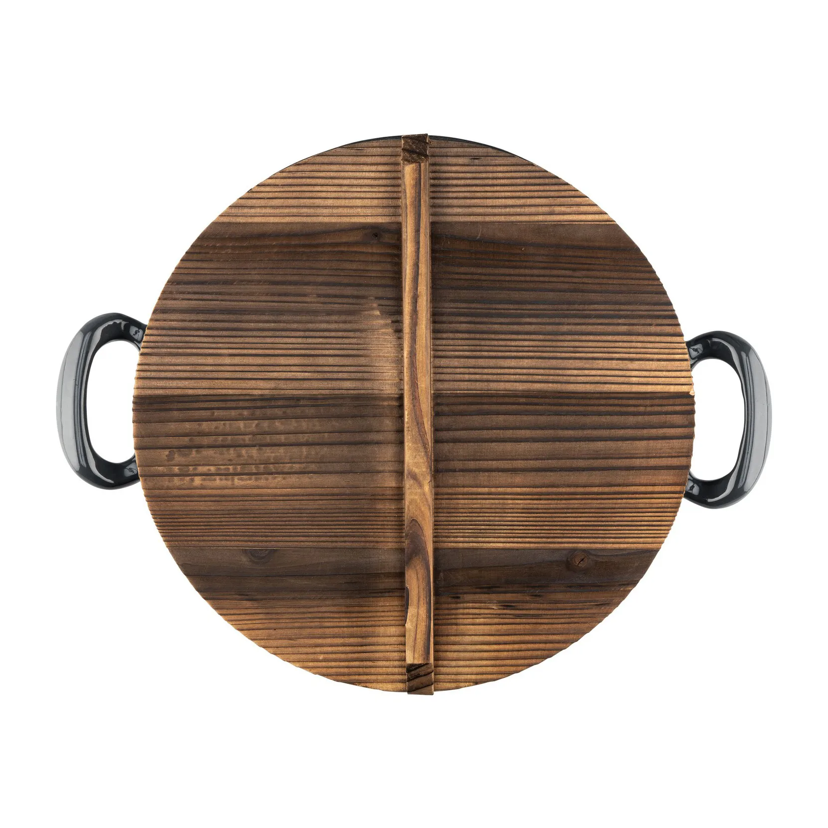 Gusseisentopf mit Holzdeckel, Ø30cm Heirol