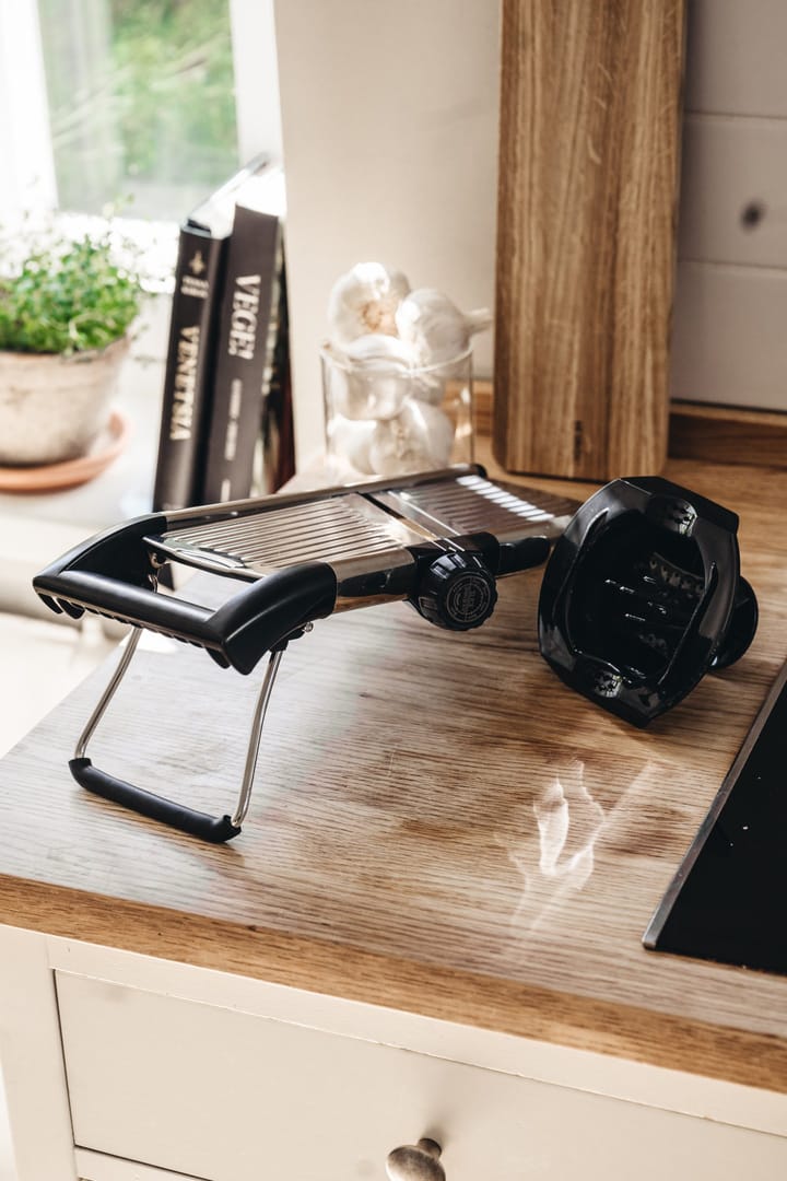Heirol Mandoline rostfreier Stahl, Schwarz-Edelstahl Heirol