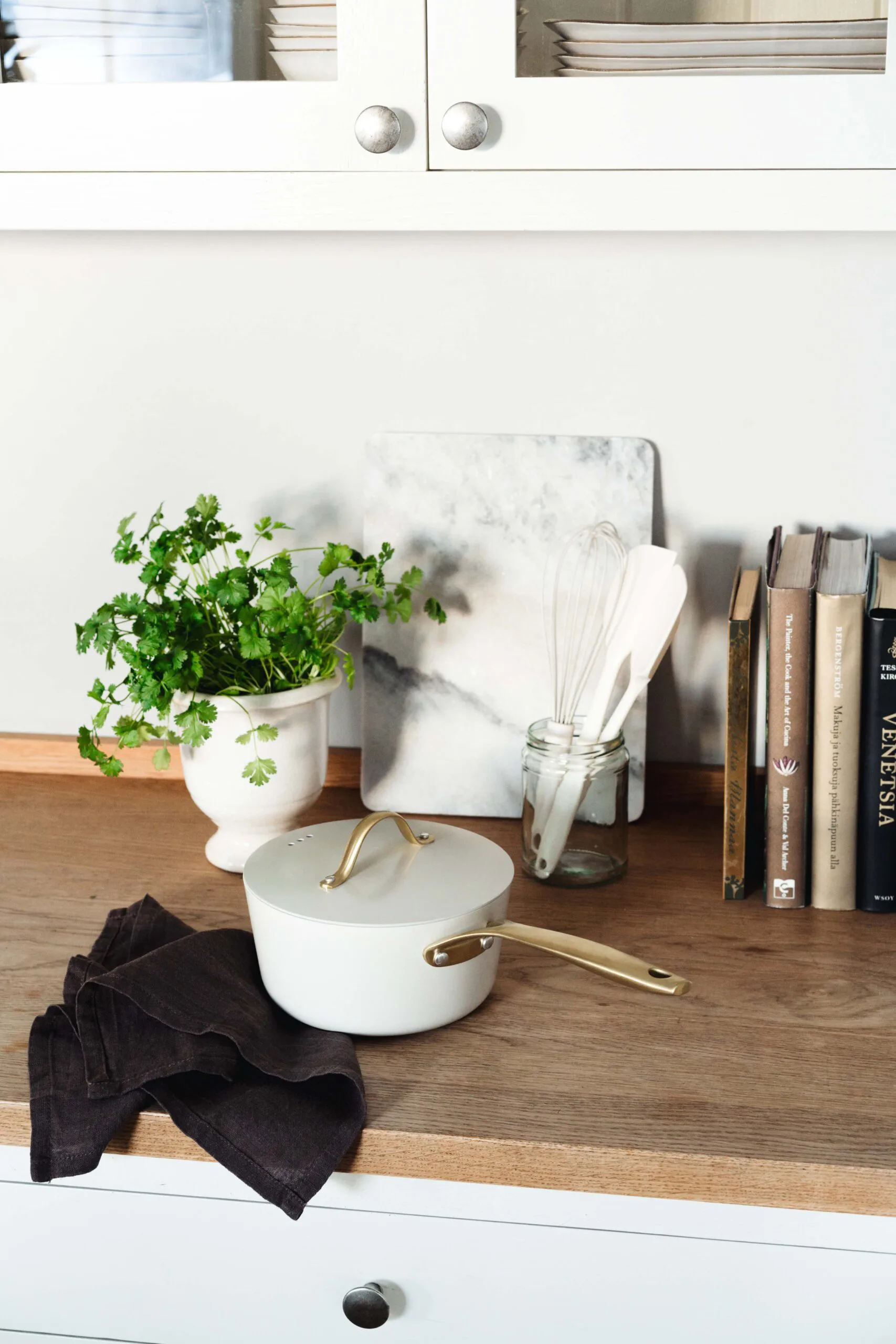 Heirol Royal Pearl Saucentopf mit Deckel Ø18 cm, Weiß-Gold Heirol