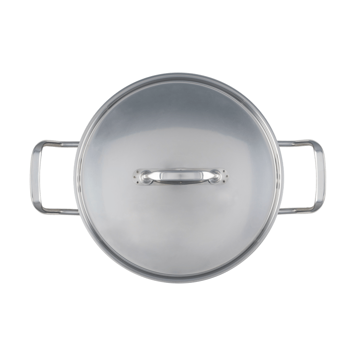 Heirol Steely Classic Triply Topf mit Deckel 5,5 Liter, Edelstahl Heirol