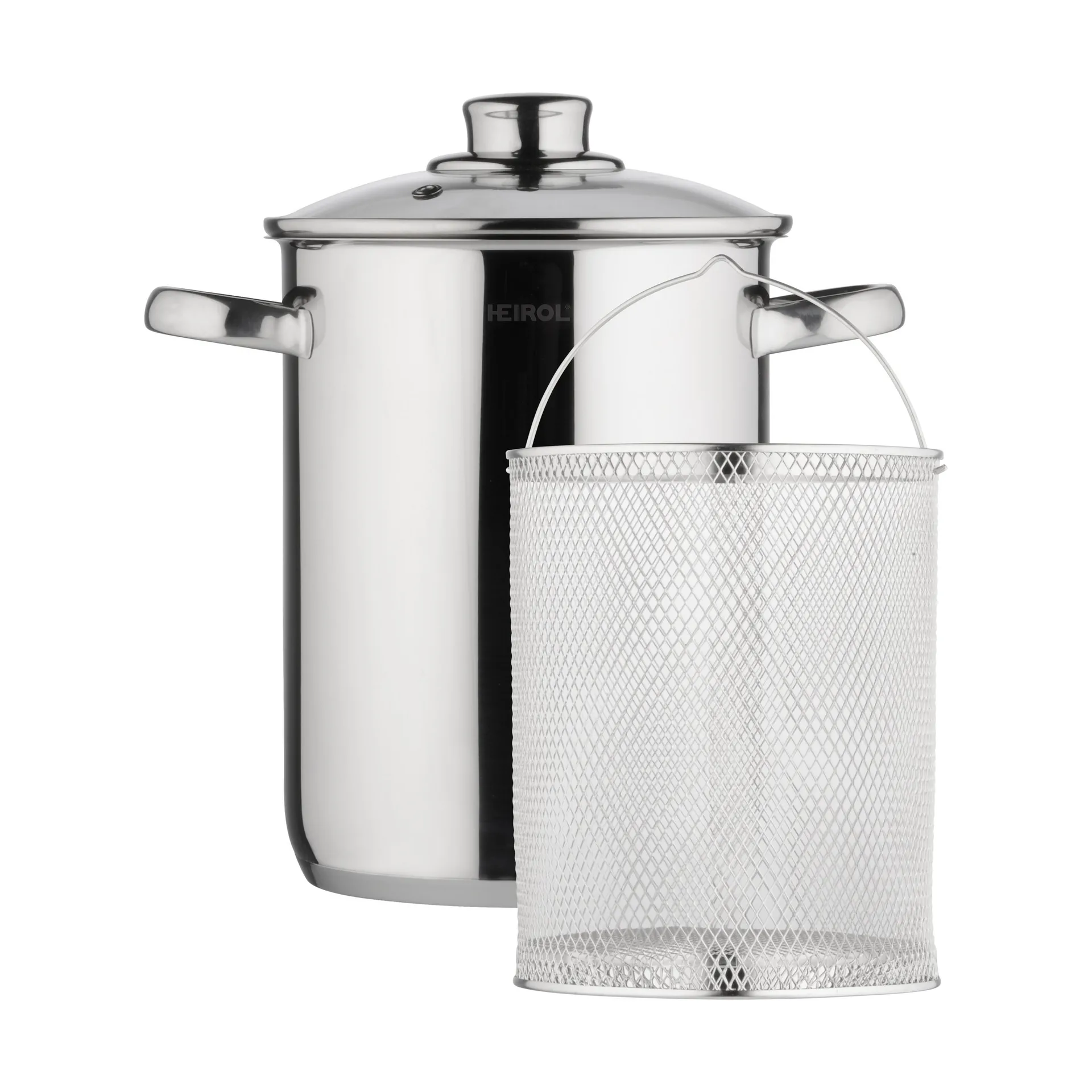Heirol Steely Spargeltopf mit Einsatz, 4 Liter Heirol