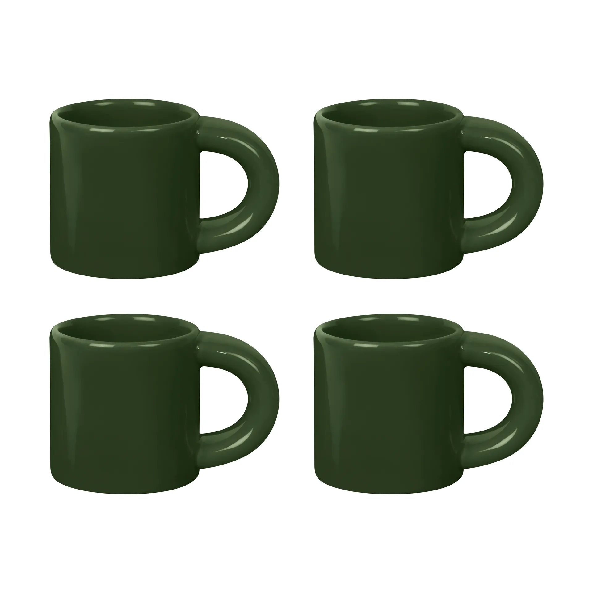 Bronto Espressotasse 10 cl 4er-Pack, Green Hem