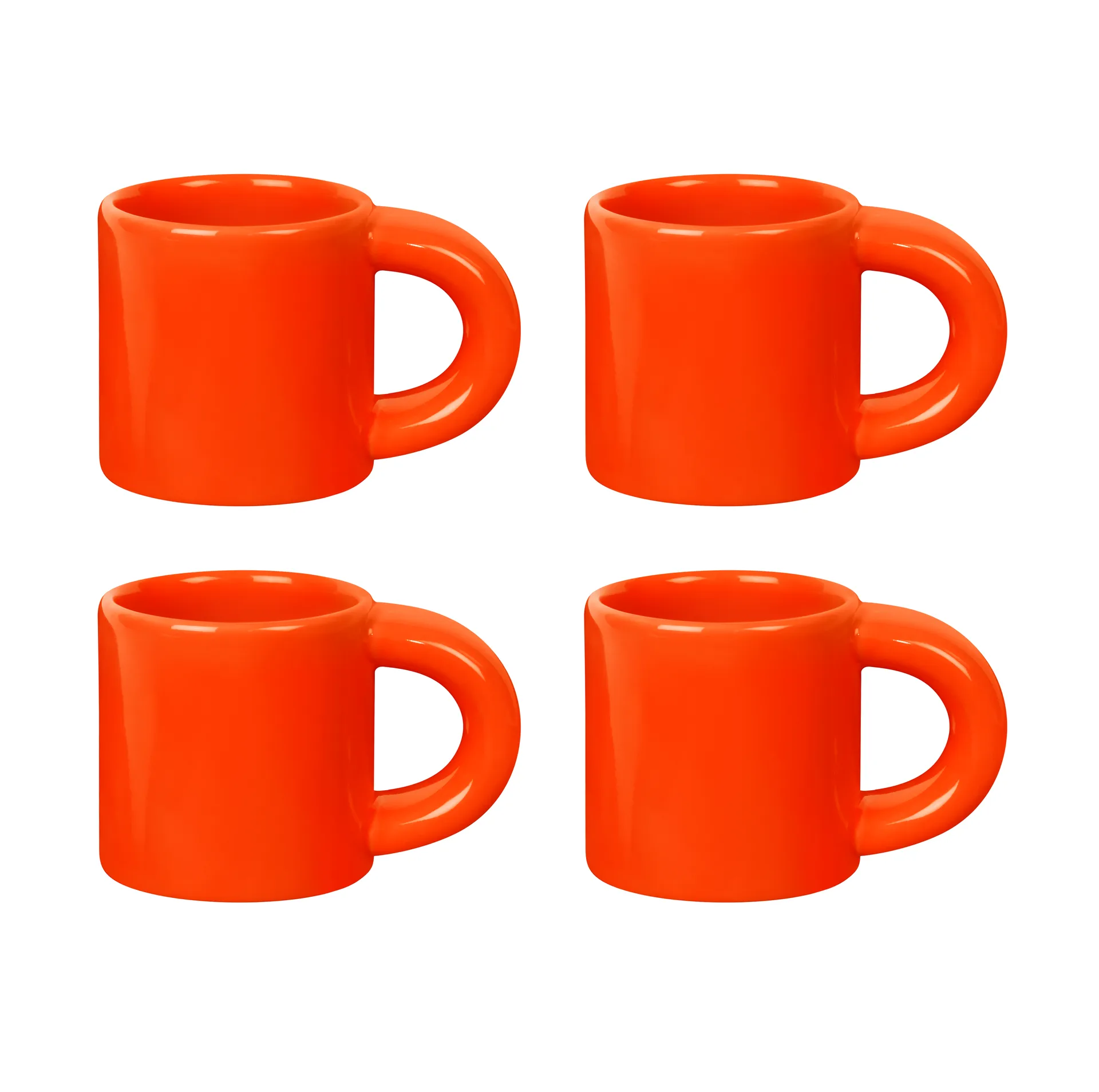 Bronto Espressotasse 10 cl 4er-Pack, Orange Hem