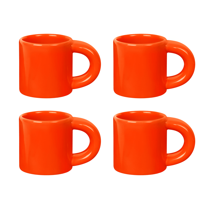 Bronto Espressotasse 10 cl 4er-Pack - Orange - Hem