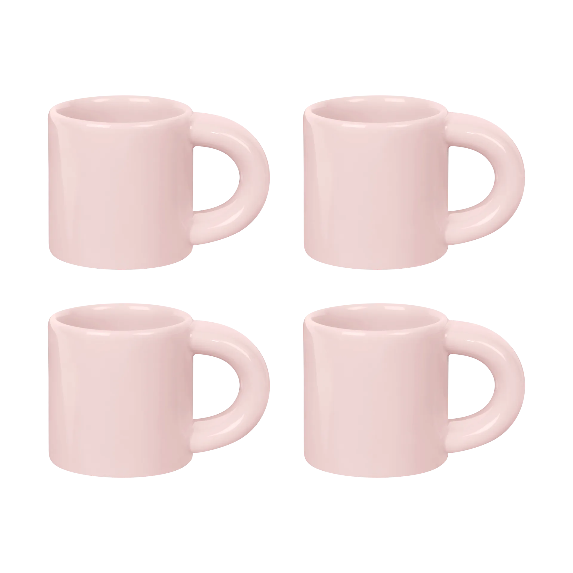 Bronto Espressotasse 10 cl 4er-Pack, Pink Hem