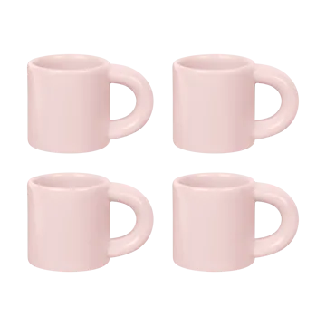 Bronto Espressotasse 10 cl 4er-Pack - Pink - Hem