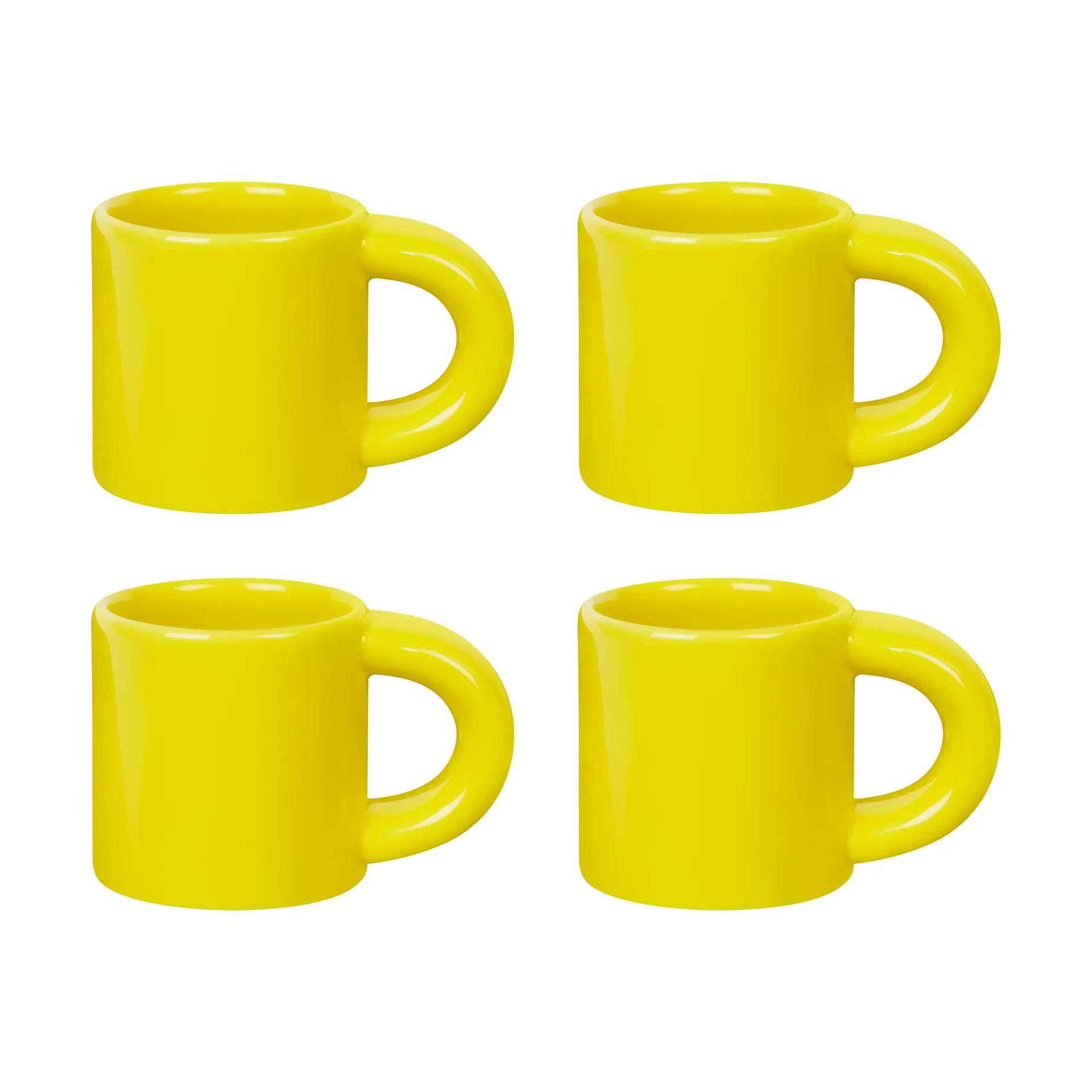Bronto Espressotasse 10 cl 4er-Pack, Yellow Hem