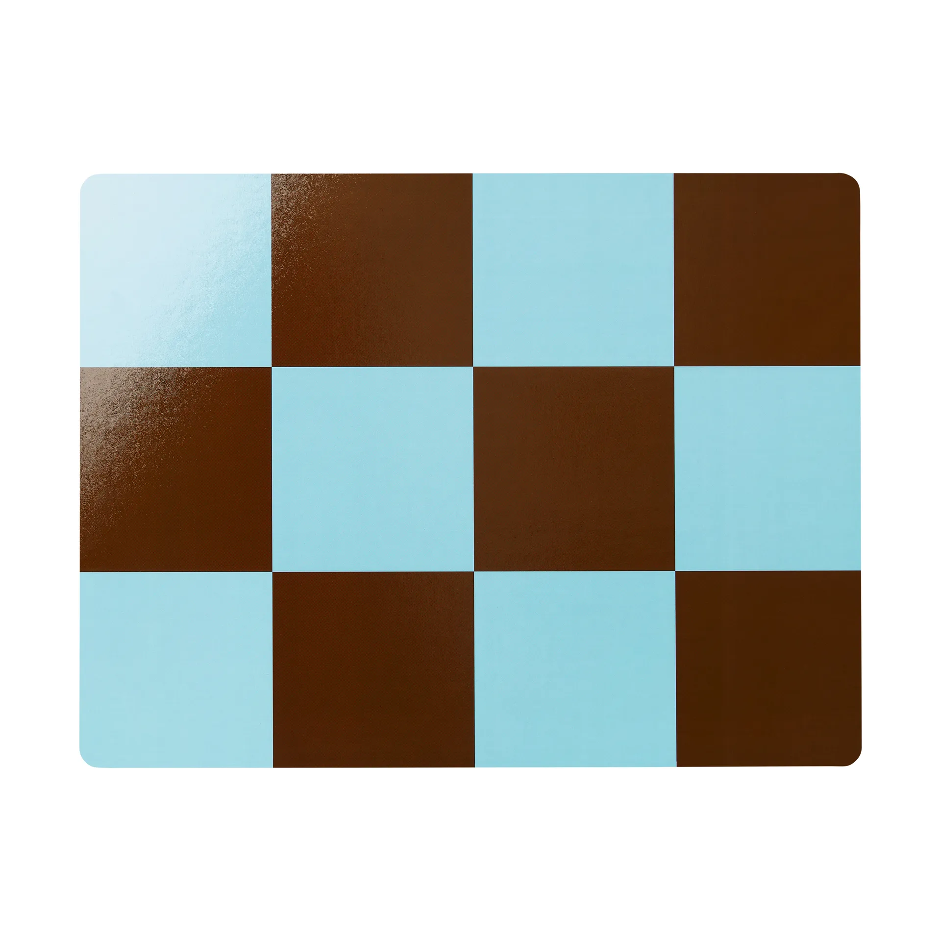 Check Tischset 30x40 cm 2erer-Pack, Light blue-chocolate Hem