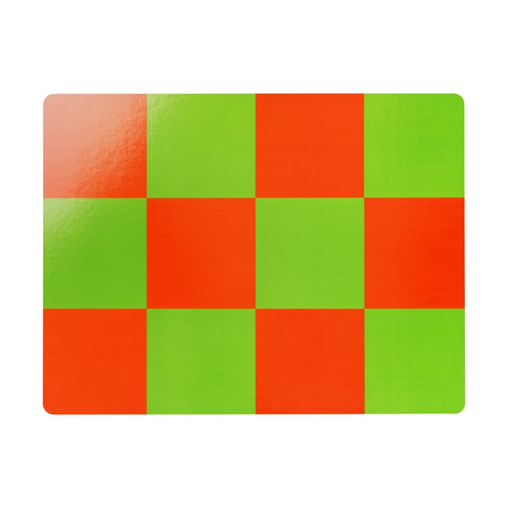Check Tischset 30x40 cm 2erer-Pack - Red-green - Hem