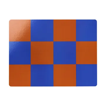 Check Tischset 30x40 cm 2erer-Pack - Terracotta-cobalt - Hem
