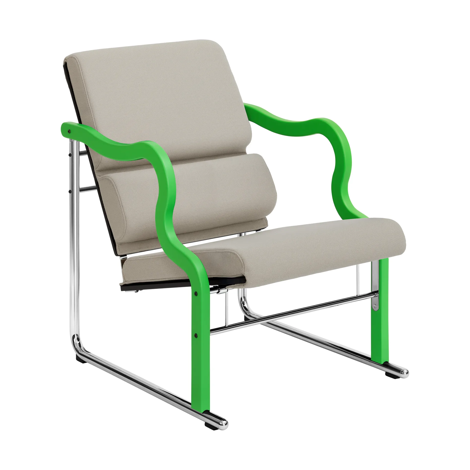 Experiment 501 Loungesessel, Green-light beige Hem