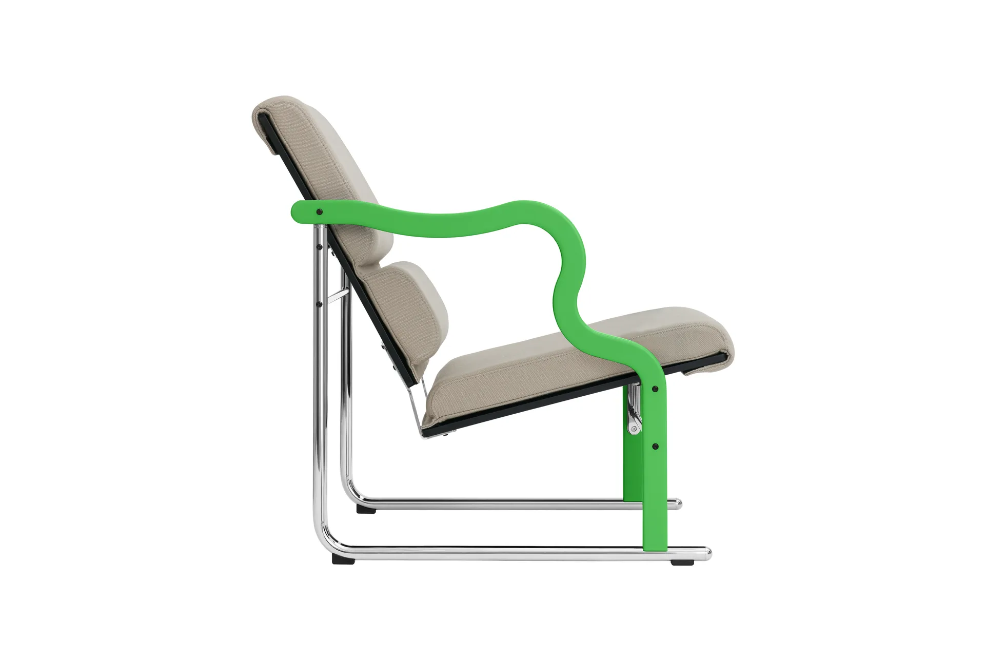 Experiment 501 Loungesessel, Green-light beige Hem