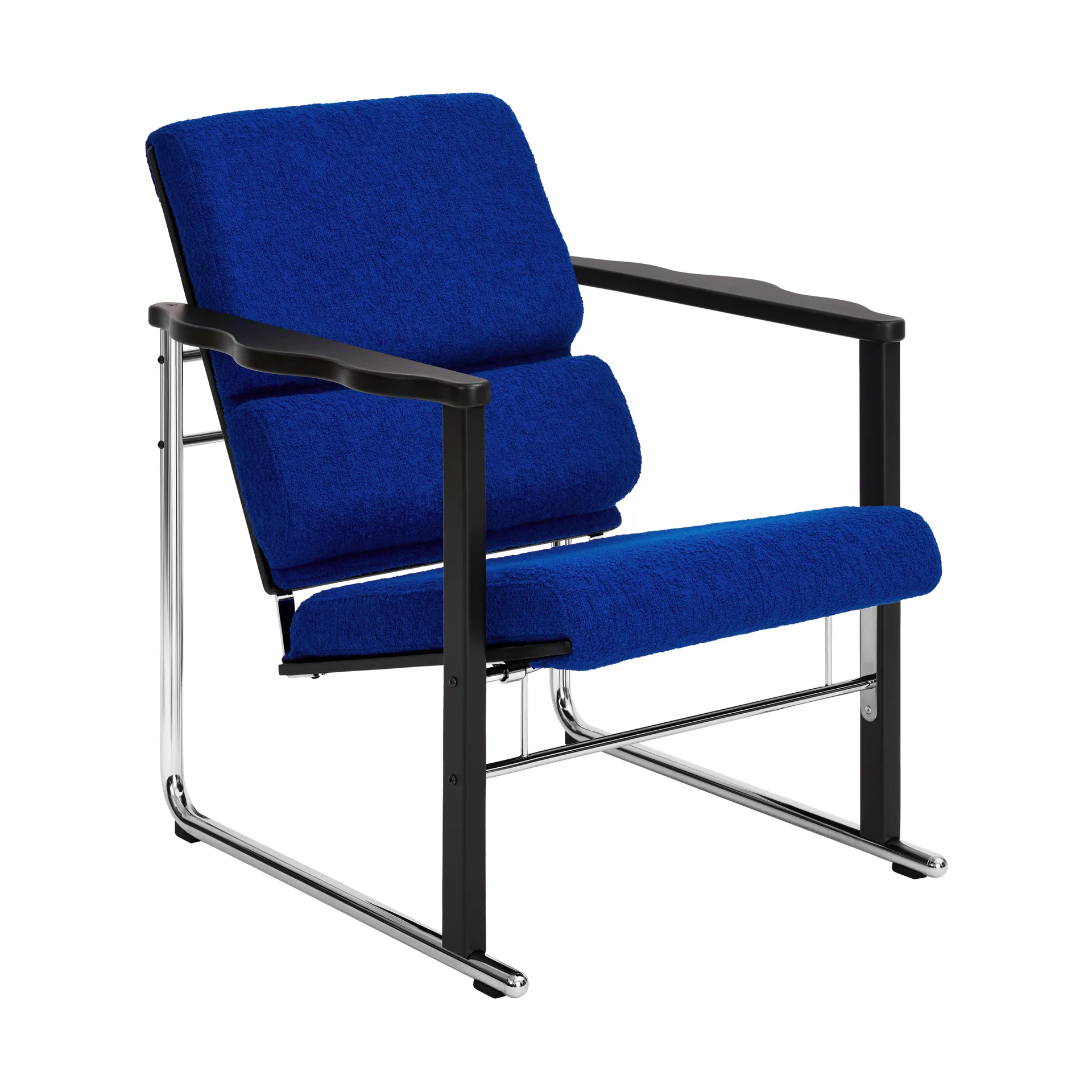 Experiment 502 Loungesessel, Black-ultramarine Hem