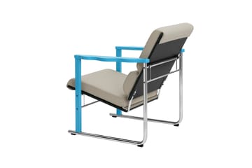 Experiment 502 Loungesessel - Blue-light beige - Hem
