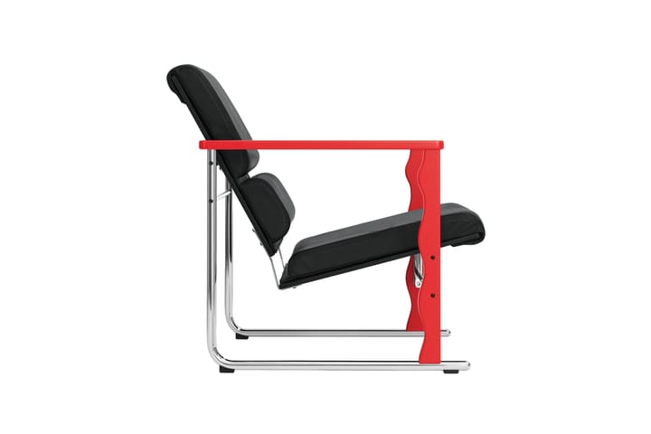 Experiment 503 Loungesessel, Red-black leather Hem