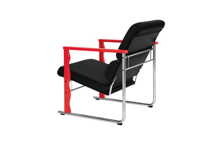Experiment 503 Loungesessel, Red-black leather Hem