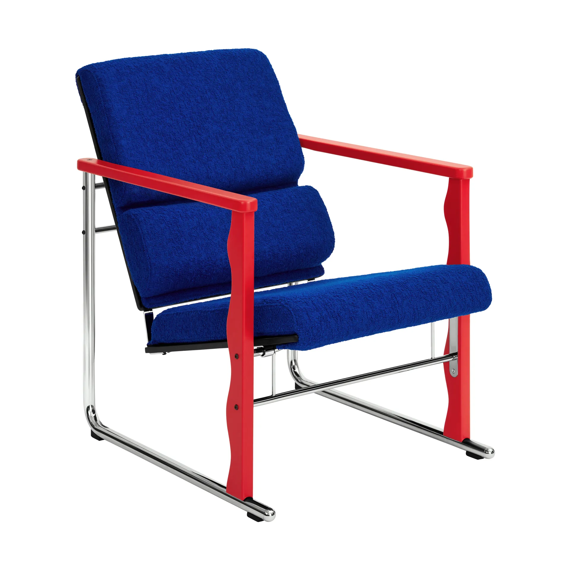 Experiment 503 Loungesessel, Red-ultramarine Hem