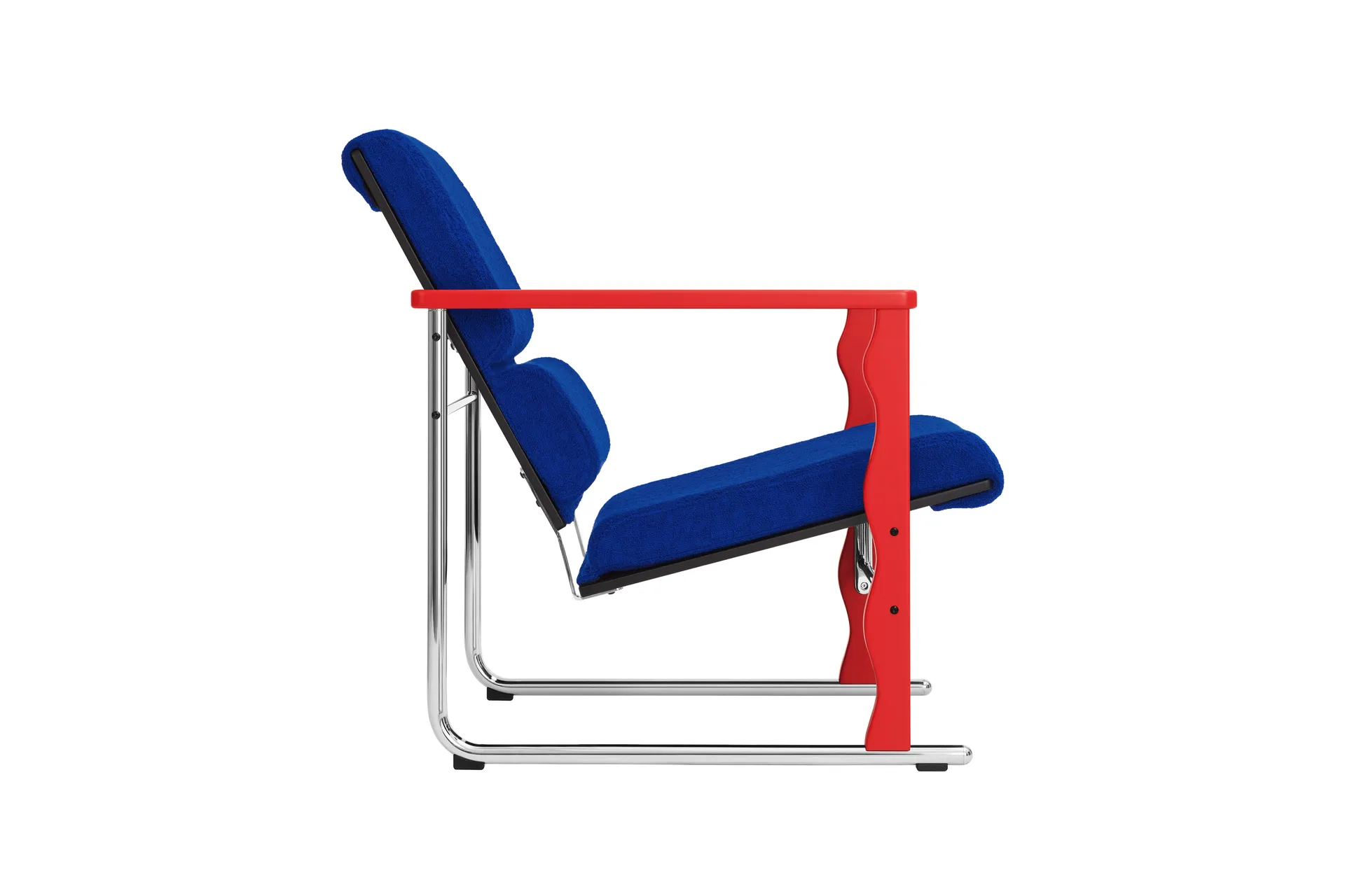 Experiment 503 Loungesessel, Red-ultramarine Hem