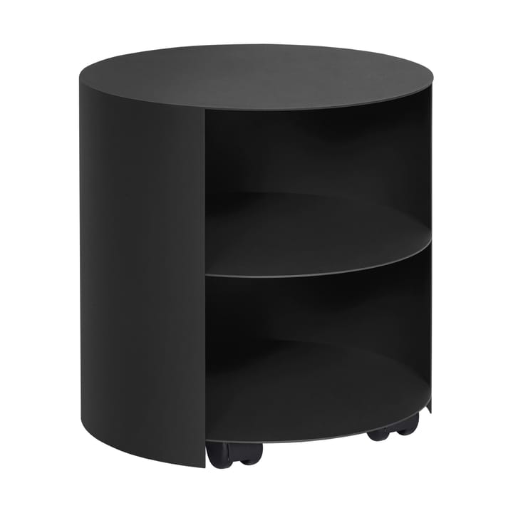 Hide Beistelltisch Ø38x41 cm - Jet black textured - Hem