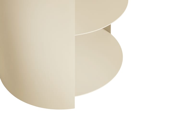 Hide Beistelltisch Ø38x41 cm, Light ivory textured Hem