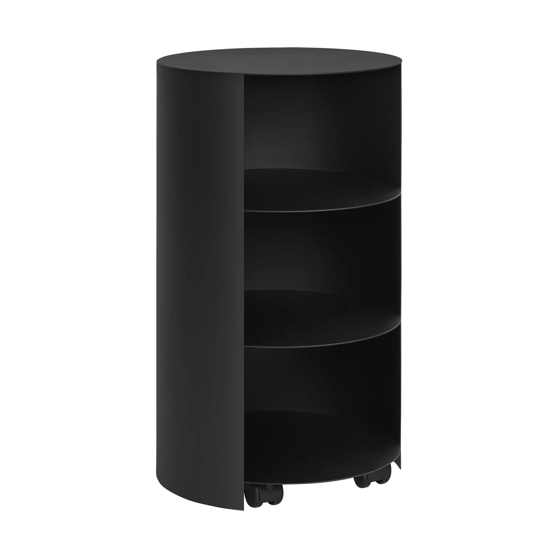 Hide Sockel Ø38x68 cm, Jet black textured Hem