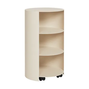 Hide Sockel Ø38x68 cm - Light ivory textured - Hem