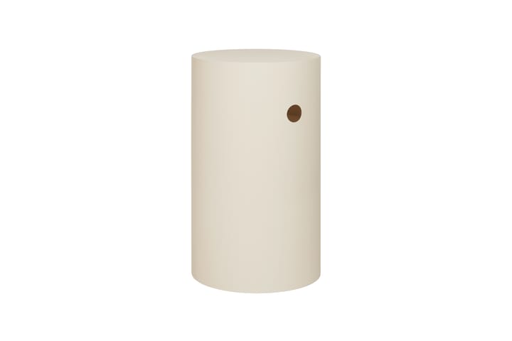 Hide Sockel Ø38x68 cm, Light ivory textured Hem