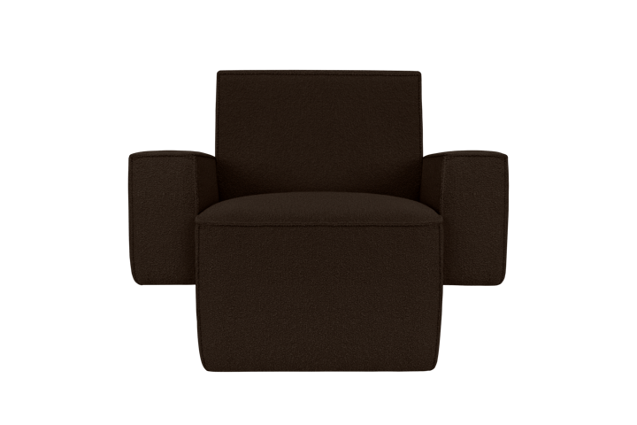 Hunk Loungesessel mit Armlehne, Chocolate Hem