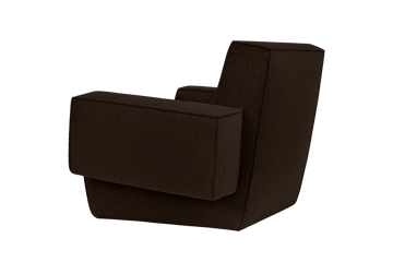 Hunk Loungesessel mit Armlehne - Chocolate - Hem