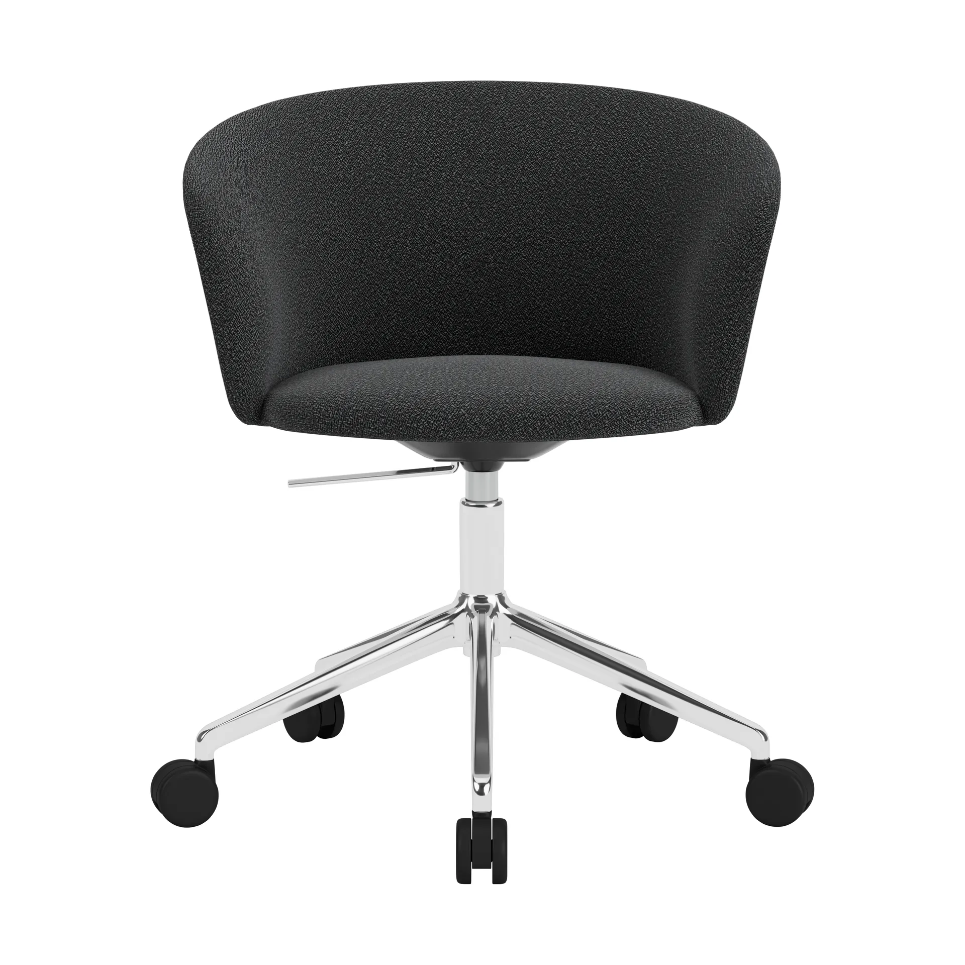 Kendo Swivel Bürostuhl mit 5 Rollen, Graphite-polished aluminium Hem