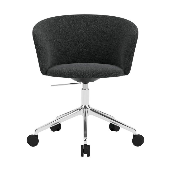 Kendo Swivel Bürostuhl mit 5 Rollen, Graphite-polished aluminium Hem