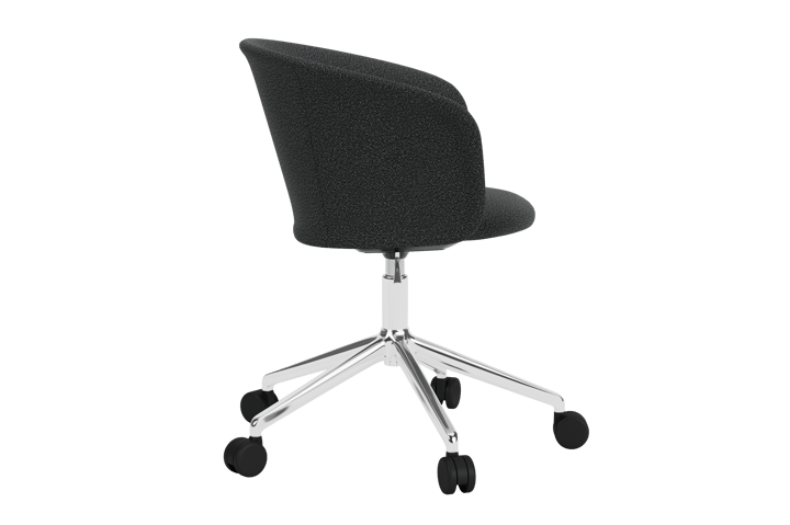 Kendo Swivel Bürostuhl mit 5 Rollen, Graphite-polished aluminium Hem