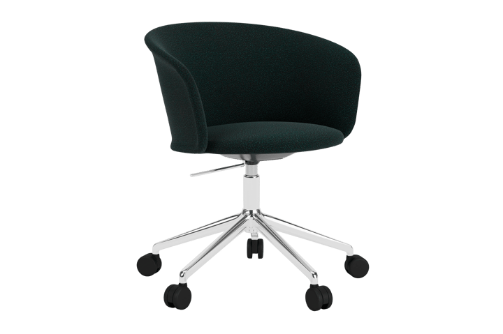 Kendo Swivel Bürostuhl mit 5 Rollen, Pine-polished aluminium Hem