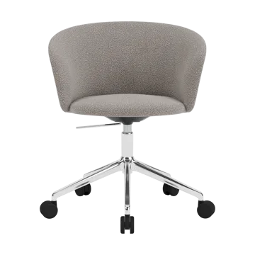 Kendo Swivel Bürostuhl mit 5 Rollen - Porcelain-polished aluminium - Hem