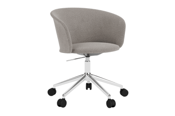 Kendo Swivel Bürostuhl mit 5 Rollen - Porcelain-polished aluminium - Hem